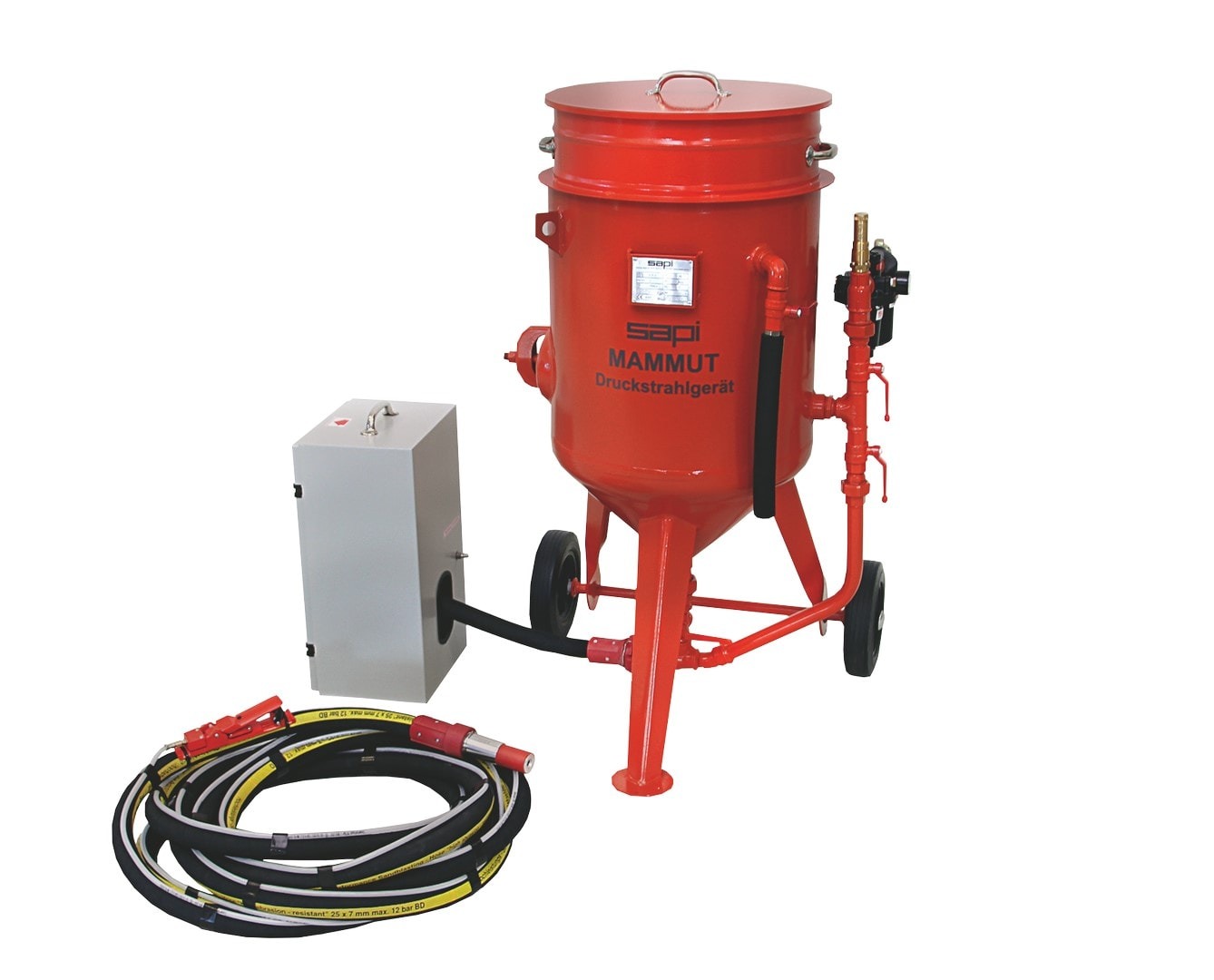 Chorro de arena "Mammut 100 L" con desconexión de seguridad | regulado por presión